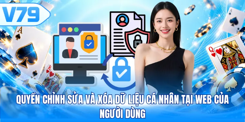 Quyền chỉnh sửa và xóa dữ liệu cá nhân tại web của người dùng